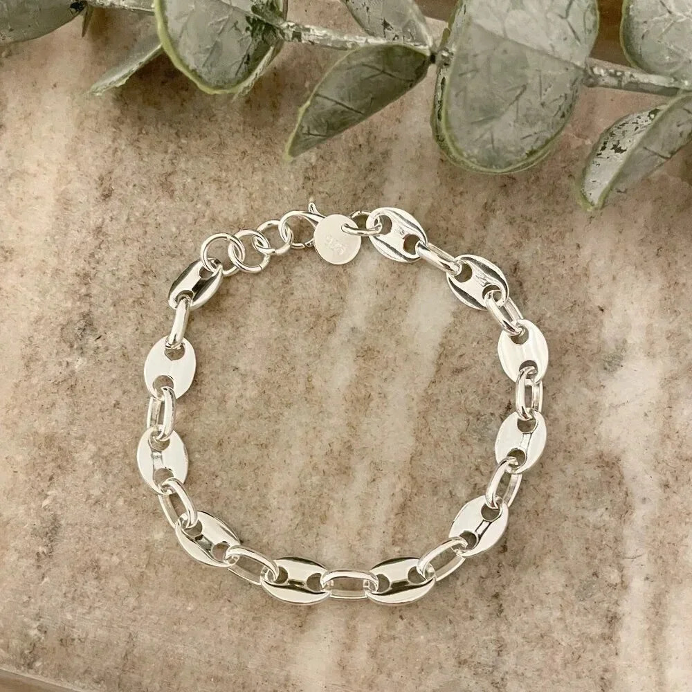 925 Sterling Silver Dainty Chain Bracelet Stackable Chain Bracelet